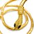 Serpente Cobra Dobrável Flexivel Coroa Colar Bracelete Dourado - Imagem 6