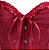 Corset Feminino Jacquard Bordo C/ Hastes e Amarração Ajustável C/ Busto - Imagem 4