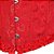Corset Feminino Jacquard Vermelho C/ Hastes e Amarração Ajustável C/ Busto - Imagem 3