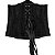 Corset Feminino Jacquard Preto C/ Hastes e Amarração Ajustável S/ Busto - Imagem 7