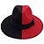 Chapéu Kimbanda Liso Bicolor Vermelho/Preto Feltro Exu - Imagem 2