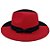 Chapéu Kimbanda Liso Bicolor Vermelho/Preto Feltro Exu - Imagem 3