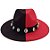 Chapéu Kimbanda C/ Búzios Bicolor Vermelho/Preto Feltro Exu - Imagem 2