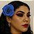 Presilha Rosa Azul Marinho Flor De Cabelo Para Pombagira Cigana - Imagem 2