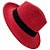 Chapéu Em Feltro Vermelho C/ Faixa Preta Removível Exu Malandro - Imagem 1