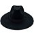 Chapéu Camurça Feltro Preto Aba Larga C/ Fita Preta - Imagem 2