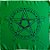 Toalha P/ Tarot Verde/Preto Estampada Pentagrama - Imagem 1