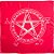Toalha P/ Tarot Vermelho/Prata Estampada Pentagrama - Imagem 1