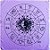 Toalha P/ Mesa Tarot Lilás/Preto Zodiaco Sol e Lua Espiritual - Imagem 1