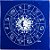 Toalha P/ Mesa Tarot Marinho/Prata Zodiaco Sol e Lua Espiritual - Imagem 1