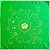 Toalha Para Leitura De Tarot Estampada Verde/Dourado Roda Fortuna Cigana - Imagem 1