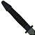 Ponteiro N4 Faca Punhal 17cm P/ Assentamento Cabo Plástico Preto - Imagem 2