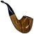 Cachimbo Curvo Castanho Madeira Premium - Imagem 1