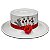 Suporte Porta Vela Palito Ofertório Castiçal Chapéu Malandro Branco/Vermelho - Imagem 2