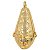 Pingente Máscara Africana Ancestral Dourado - Imagem 1