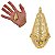Pingente Máscara Africana Ancestral Dourado - Imagem 6