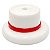 Firma de Vidro P/ Guia Branco/Vermelho (Chapéu) - Imagem 1