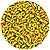 Miçanga Pacote 100g Conta de Missanga Leitosa Rajada Amarelo/Verde/Vermelho - Imagem 1