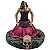 Imagem Pombogira Ajoelhada Gargalhando Menina Vestindo Rosa/Preto Resina - Imagem 1