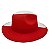 Chapéu Kimbanda Liso Bicolor Vermelho/Branco Feltro Malandragem - Imagem 6