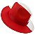 Chapéu Kimbanda Liso Bicolor Vermelho/Branco Feltro Malandragem - Imagem 1