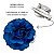 Presilha Grampo de Cabelo Rosa C/ Organza Broche Alfinete Azul M2 - Imagem 2