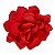 Presilha Grampo de Cabelo Rosa Tecido Broche Alfinete Vermelho - Imagem 1