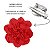 Presilha Grampo de Cabelo Rosa C/ Penduricalhos Broche Alfinete Vermelho - Imagem 2