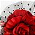 Presilha Grampo de Cabelo Rosa C/ Penas Broche Alfinete Vermelho/Preto - Imagem 3