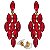 Conjunto Colar + Brincos Premium P/ Pombagira M4 Vermelho - Imagem 3
