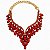 Conjunto Colar + Brincos Premium P/ Pombagira M4 Vermelho - Imagem 2