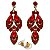Conjunto Colar + Brincos Premium P/ Pombagira M2 Vermelho - Imagem 3