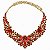 Conjunto Colar + Brincos Premium P/ Pombagira M2 Vermelho - Imagem 2