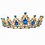 Tiara C/ Pedraria Azul Claro P/ Pombagira e Assentamentos - Imagem 1