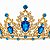 Tiara C/ Pedraria Azul Claro P/ Pombagira e Assentamentos - Imagem 2