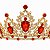 Tiara C/ Pedraria Vermelho P/ Pombagira e Assentamentos - Imagem 2