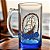 Caneca de Vidro P/ Marinheiro C/ Estampa de Ancora Quepe e Fundo Azul - Imagem 9