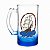 Caneca de Vidro P/ Marinheiro C/ Estampa de Barco Veleiro e Fundo Azul - Imagem 1
