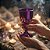 Taça Cálice Cigano Latão Metalizado Roxo - Imagem 2