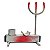 Ofertório Tridente Pombagira P/ Charuto C/ Suporte P/ Vela Palito Branco/Vermelho - Imagem 1