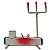 Ofertório Tridente Exú P/ Charuto C/ Suporte P/ Vela Palito Branco/Vermelho - Imagem 1