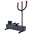 Ofertório Tridente Pombagira P/ Charuto C/ Suporte P/ Vela Palito Preto/Vermelho - Imagem 2
