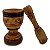 Pilão de Madeira C/ Socador Almofariz C/ Pistilo Médio - Imagem 2