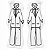 Dupla Casal Homem/Homem Branco Boneco de Pano 14cm Vodu Magia Voodoo Ritual Quimbanda Bruxaria Umbanda - Imagem 1