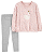 Carter's - Conjunto 2 Peças com Calça e Blusa Manga Longa Rosa Estampada - Imagem 1
