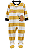 Carter's - Macacão de Fleece - Listrado Amarelo com Bordado de Urso - Imagem 1