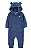 Carter's - Macacão de Algodão Texturizado - Azul com Capuz - Imagem 1