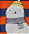 Carter's - Macacão de Fleece - Listrado Azul e Laranja com Bordado de Foca - Imagem 2