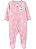 Carter's - Macacão de Fleece - Rosa com Estampa Branca e Bolso de Lhama - Imagem 1