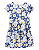 Carter's - Vestido Manga Curta - Azul com Estampa Floral e Amarração - Imagem 2